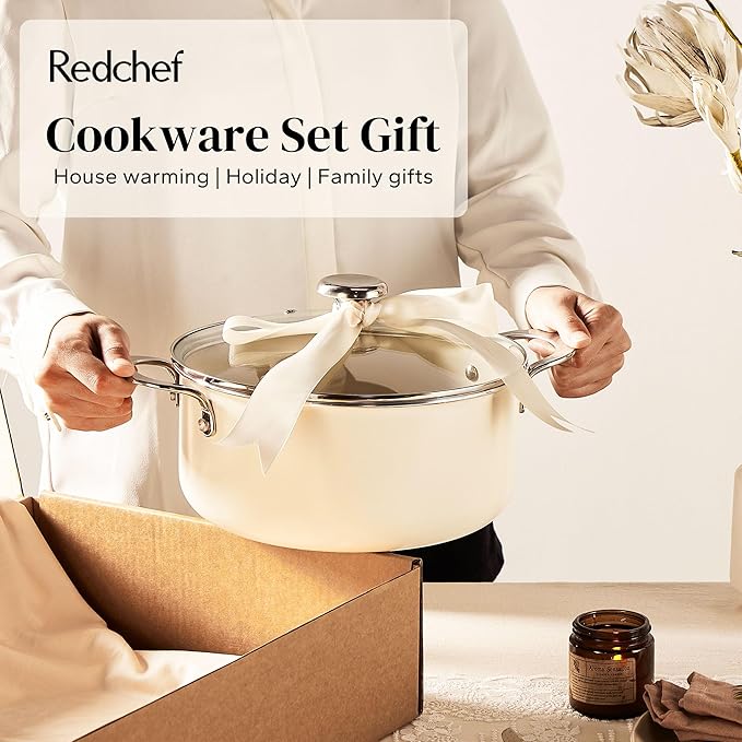 Redchef Ceramic Nonstick Cookware Set, Induction Cookware - Image 7