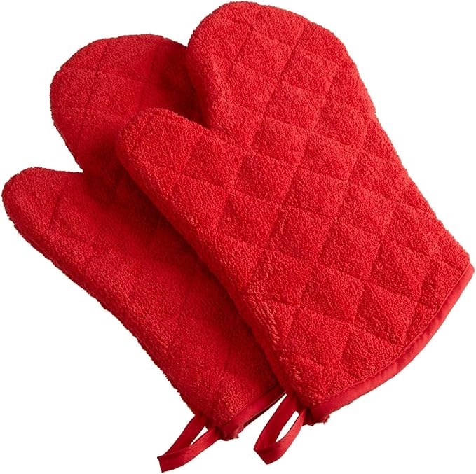 DII Basic Terry Collection 100% Cotton Quilted, Oven Mitt, 2 Piece - Image 8