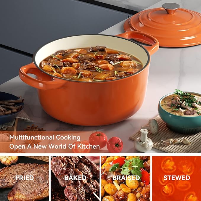 Miereirl 6 Quart Enameled Dutch Oven Pot - Image 6
