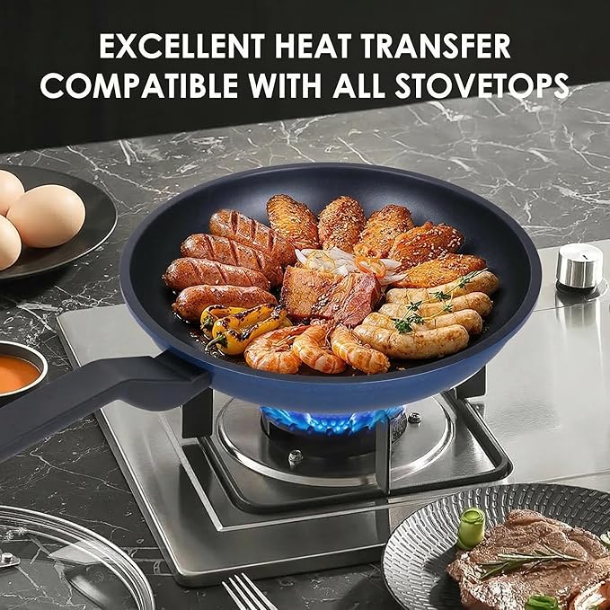 Nonstick Frying Pan Skillet, 8 Inch Frying Pan Skillet, Egg pans, Omelette Pan - Image 5