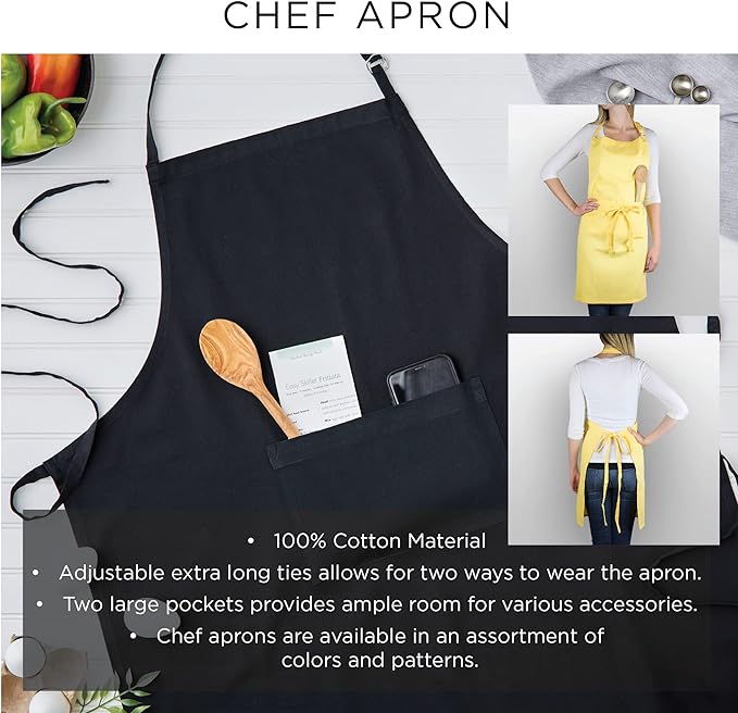 DII unisex Chef Style Cotton Apron - Image 6