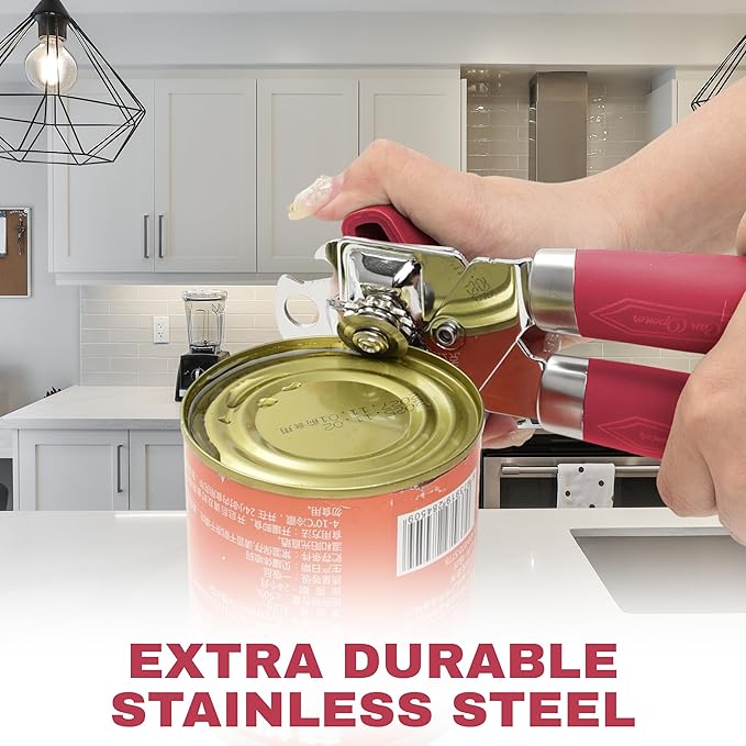 Manual Can Opener with Magnet, Heavy Duty Hand Can and Bottle Opener with - Image 7