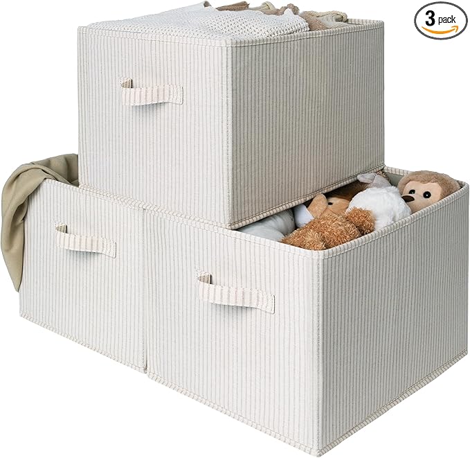 StorageWorks Foldable Shelf Organizer Bins, Closet Storage Baskets by StorageWorks