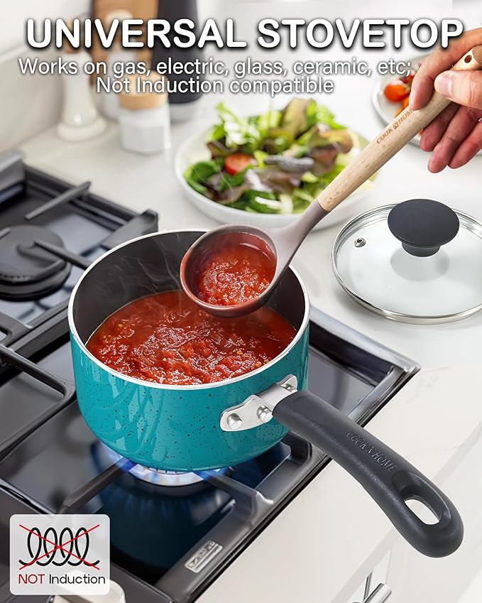 Cook N Home Non Stick Sauce Pan, 2 Quarts Saucepan - Image 2