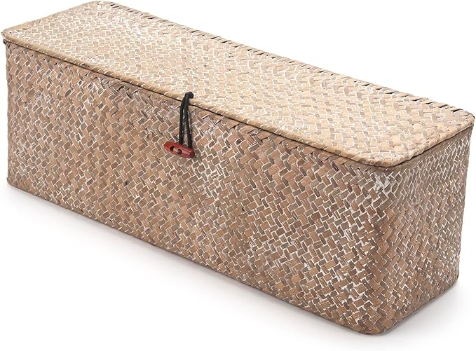 Whitewash Seagrass Tank Basket - Image 3