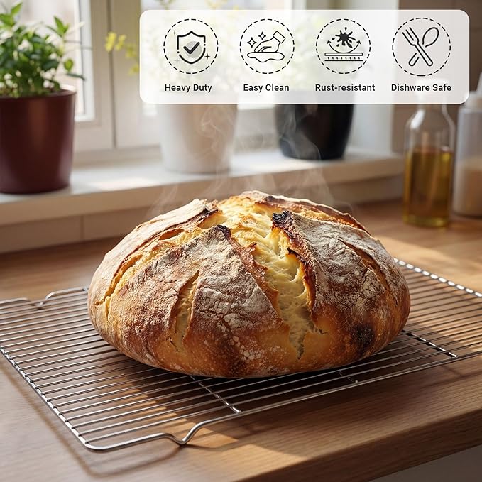 Lounsweer 2 Pack Cooling Racks, 24L x 16W x 1H Stainless Steel Wire Rack - Image 6