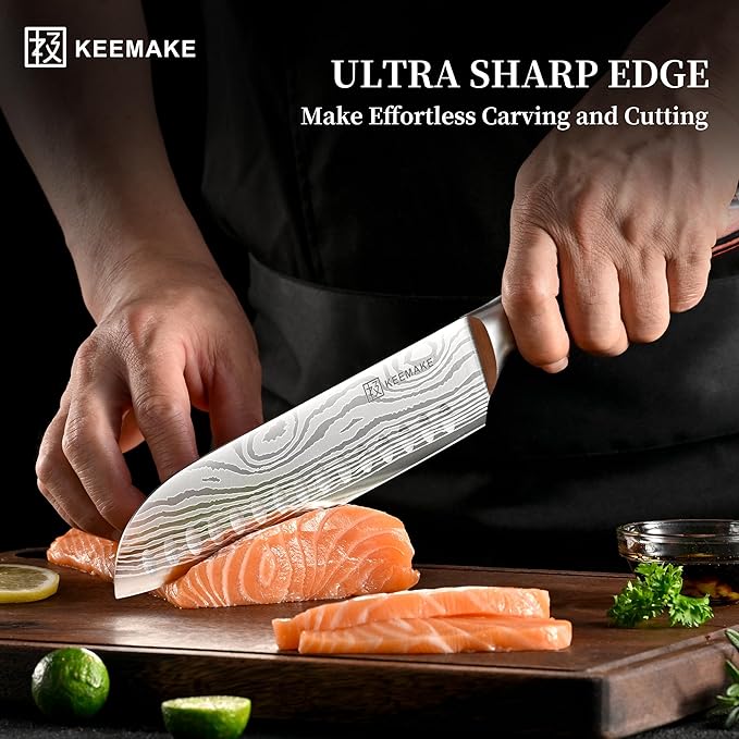 KEEMAKE Kitchen Knife Set, Ultra Sharp Chef Knife Set 7-Piece, High Carbon - Image 2