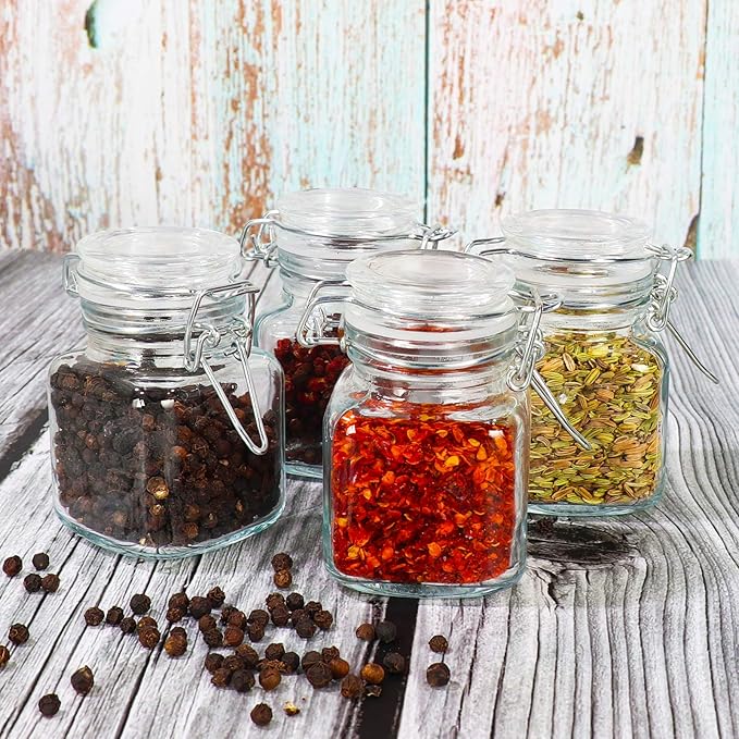 DHSBTLS 4 oz Mini Square Spice Jars, 24 Pack Glass Mason Jars - Image 8