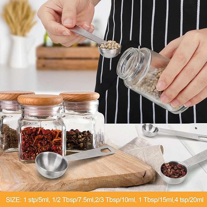 2 PCS 1 1/2 Teaspoon Stainless Steel Single Measuring Spoon - Image 3