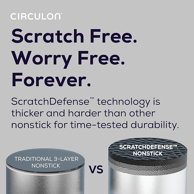 Circulon A1 Series with ScratchDefense Nonstick Induction 8.5-Inch and 10-Inch - Image 3