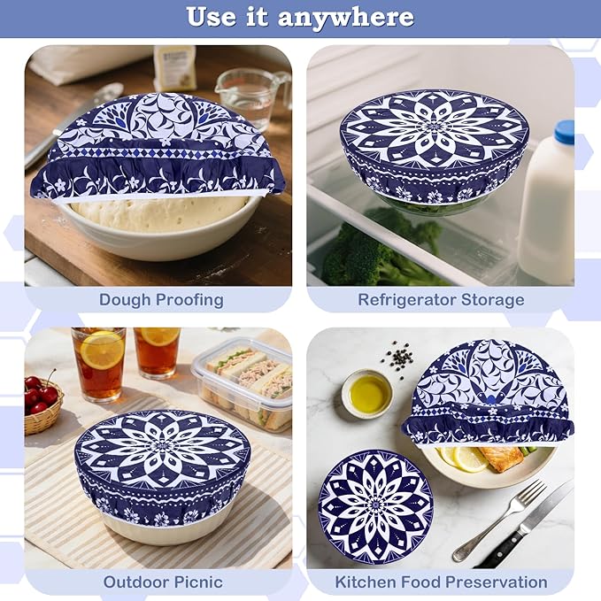 2 Large Reusable Beeswax Bowl Covers - Image 7
