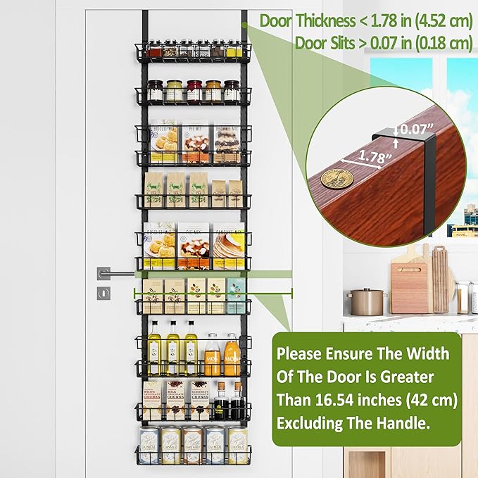 Churboro Over the Door Pantry Organizer Rack - Image 3