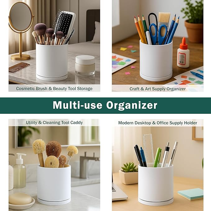 D'vine Dev 360° Rotating Utensil Holder – 5" Kitchen Utensil Crock - Image 6