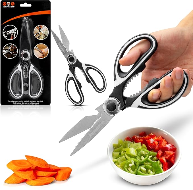 SpartaSake Premium Stainless Steel All Purpose Kitchen Shears - Image 7