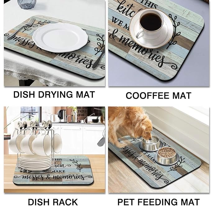 Dish Drying Mat for Kitchen Counter 2 Pack - Image 6