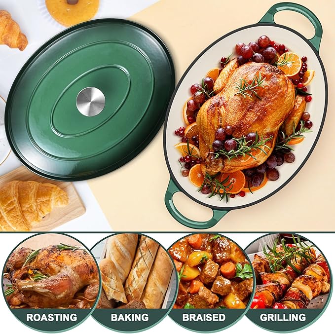 E-far 7QT Oval Dutch Oven Pot - Image 5