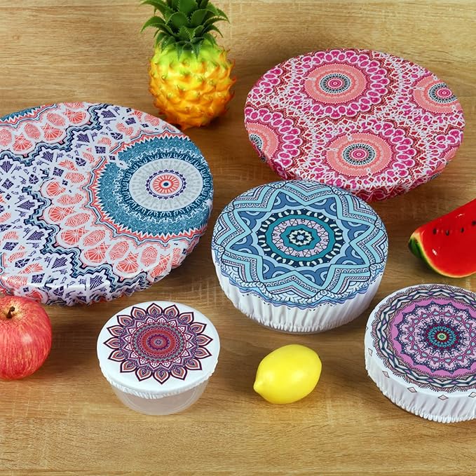 10Pcs Reusable Bowl Covers in 5 Sizes - Image 6