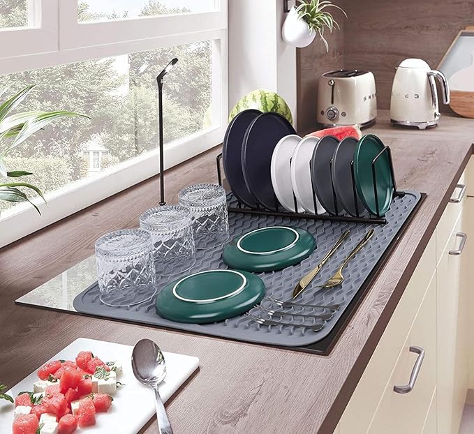 Large 24" x 18" Silicone Dish Drying Mat - Image 7