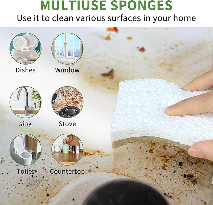 9 Pack Biodegradable Natural Kitchen Sponge - Image 6