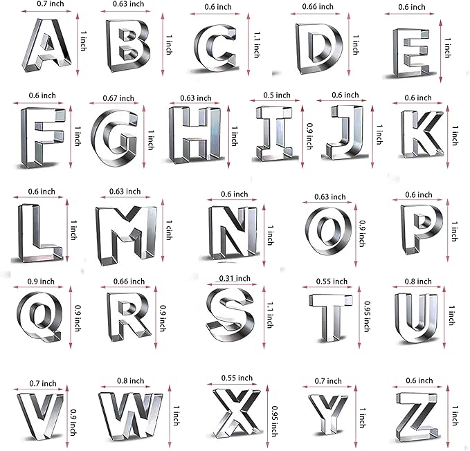 Alphabet Cookie Cutter Tool Set, Birthday Party Decorations - Image 2