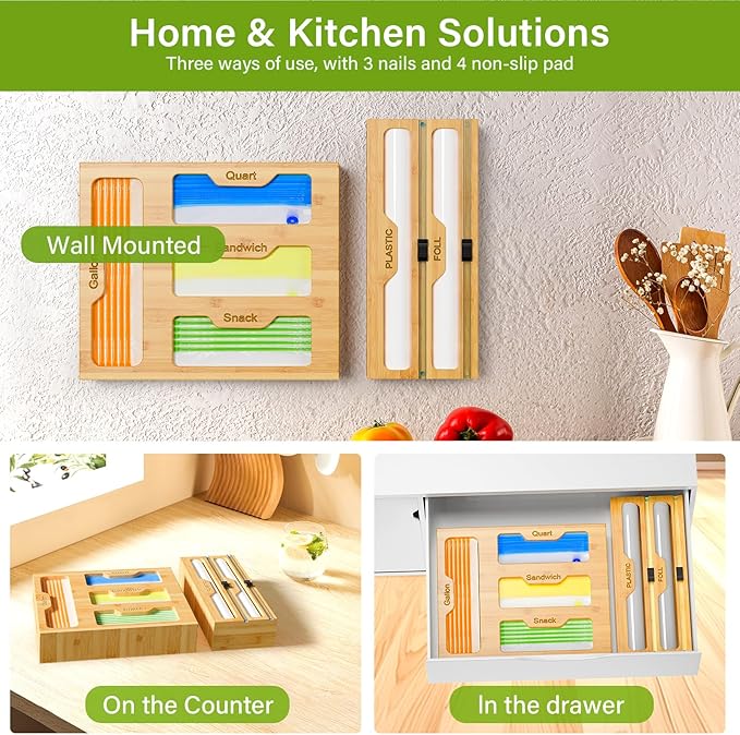 KOCWELL Bamboo Bag Storage Organizer - Image 8