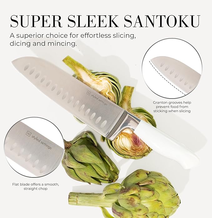 Styled Settings White Knife Set - Image 7