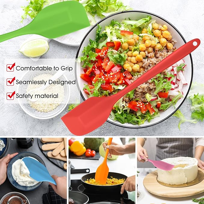 Irenare 65 Pcs Mini Silicone Spatulas Bulk 8.3 Inch Heat Resistant Scrapers - Image 5