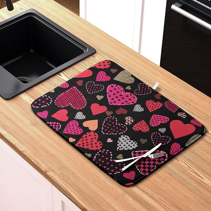 Valentine's Day Kitchen Drying Mats - Image 6