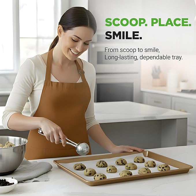 NutriChef Nonstick XL Cookie Sheet Baking Pan - Image 4