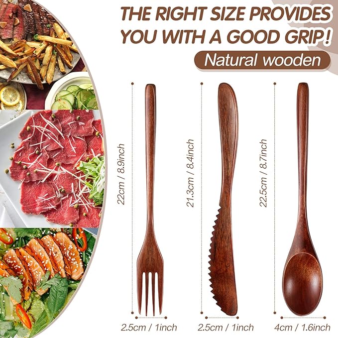 Geiserailie 12 Pcs Wooden Utensils - Image 2