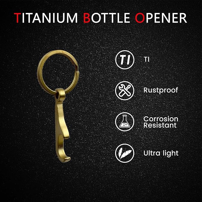 Titanium Bottle Opener, Small Keychain Beer Bottle Opener Can Opener - Image 5