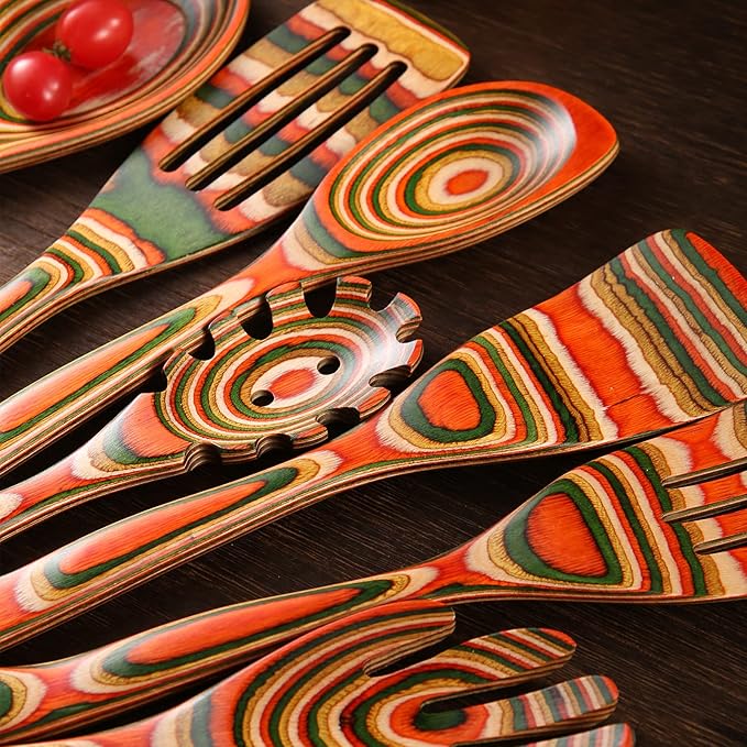 7Pcs Pakkawood Kitchen Utensils Set - Image 7