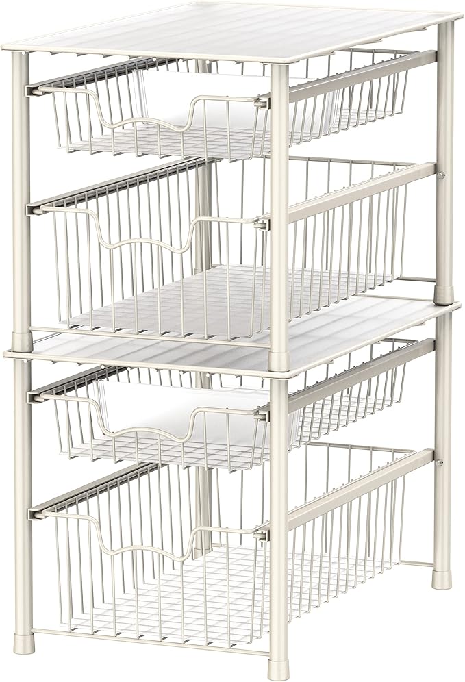 Simple Houseware Stackable Sliding Basket Organizer Drawer - Image 4