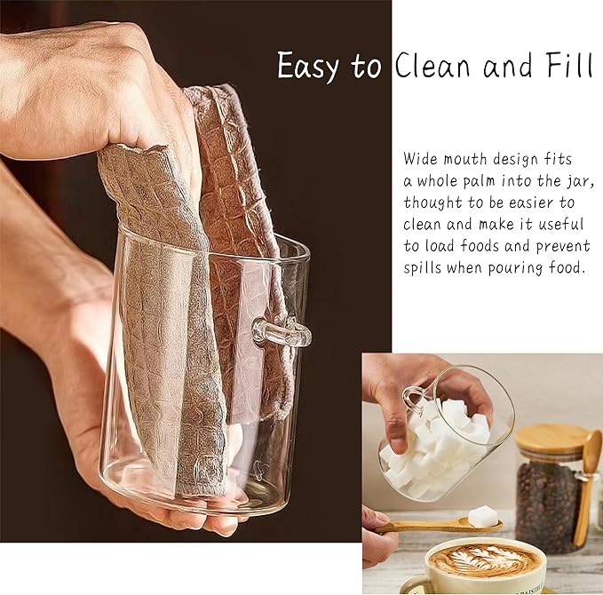 Glass Sugar Container with Spoon - Image 5