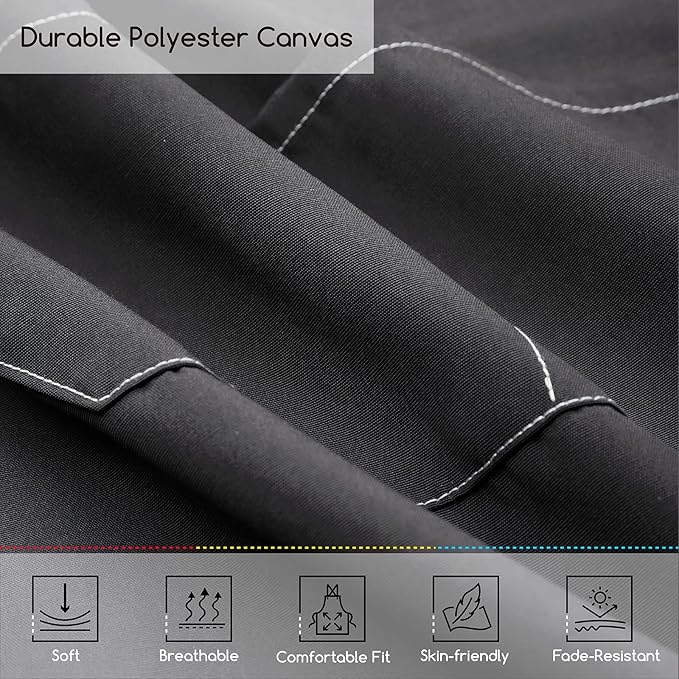 MEEDEN Painting Apron for Men Women: Adjustable Cross Back Waterproof Polyester - Image 5