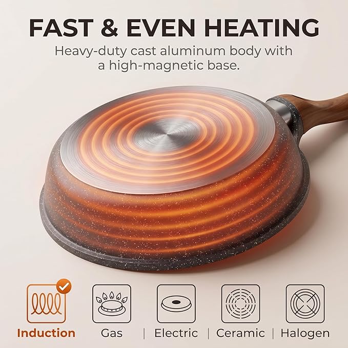 YASHE 11 Inch Nonstick Saute Pan - Image 4