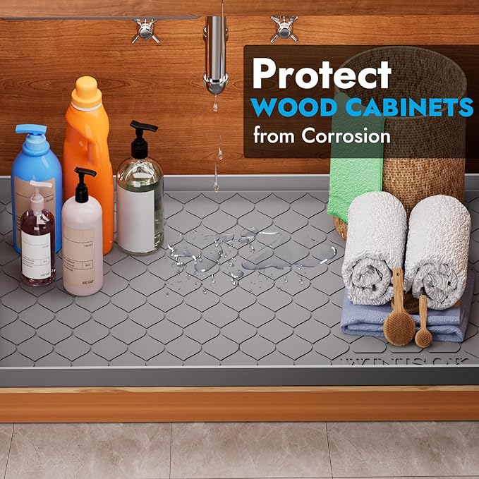 Winisok Silicone Under Sink Mat 40" x 22", Kitchen Essentials and Gadgets - Image 3