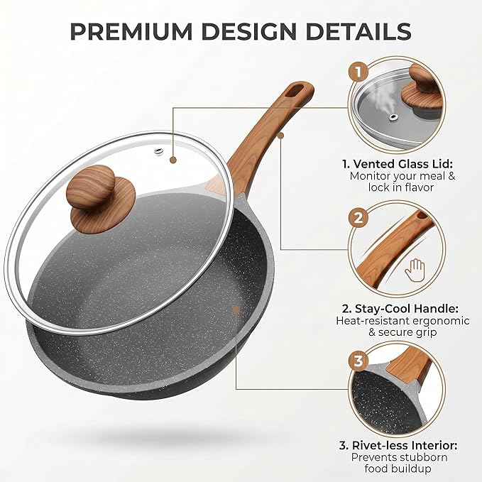 YASHE 10 Inch Nonstick Saute Pan - Image 5