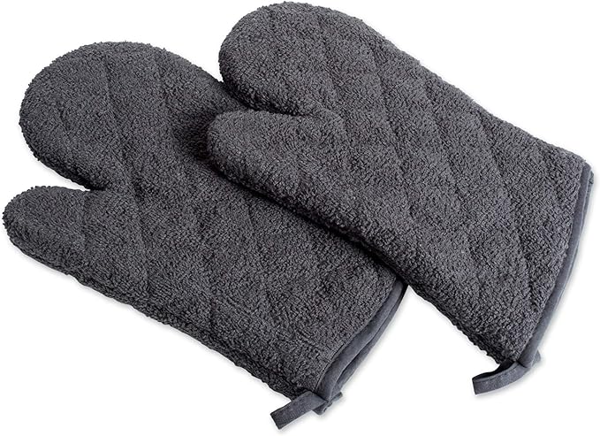DII Basic Terry Collection 100% Cotton Quilted, Oven Mitt, Mineral Gray - Image 7
