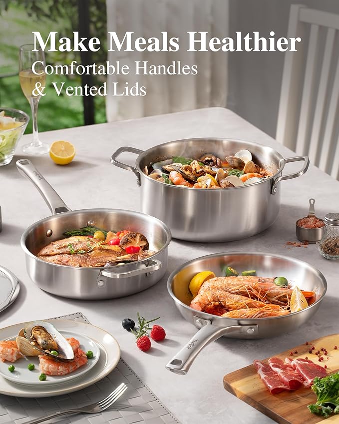 VocVoi Stainless Steel Pan, 12 Inch - Image 6