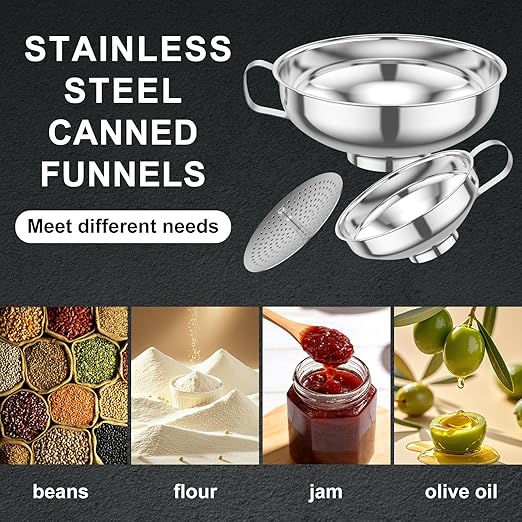12 Piece Stainless Steel Canning Funnel Set - Image 7