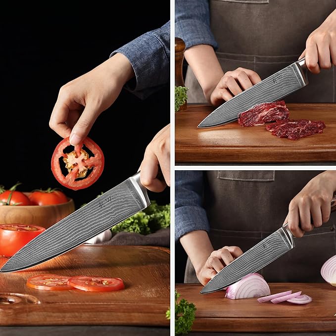 Wakoli EDIB 6-Piece Damascus Knife Set – Professional Chef Knives Set - Image 9