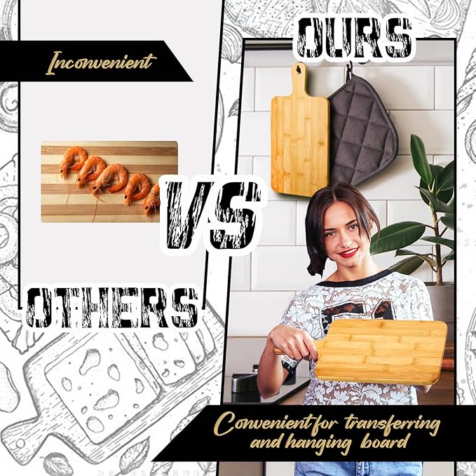 Nuenen 10 Pcs Wood Cutting Board - Image 3