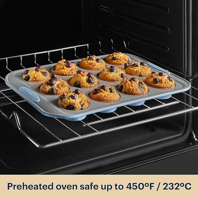 Pyrex 3-Piece Metal Cookie & Muffin Sheet Bakeware Set, Lightweight Stainless - Image 7