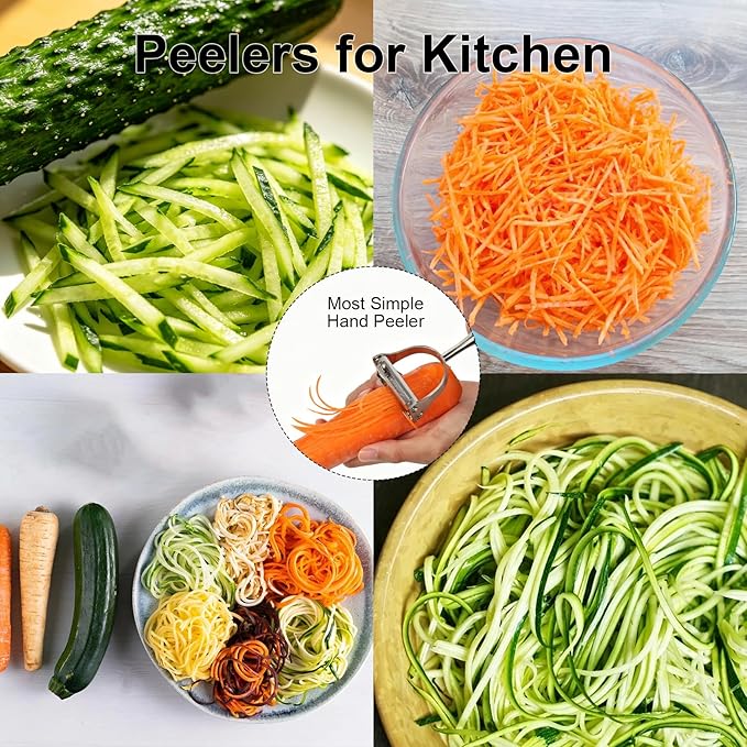 Stainless Steel 2 in 1 Julienne Peeler – Dual Blade Vegetable Cutter - Image 7
