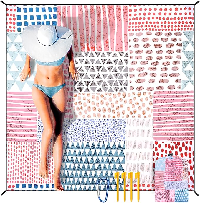 HIHOHO Beach Blanket Waterproof Sandproof Extra Large Beach Mat 79" X by HIHOHO