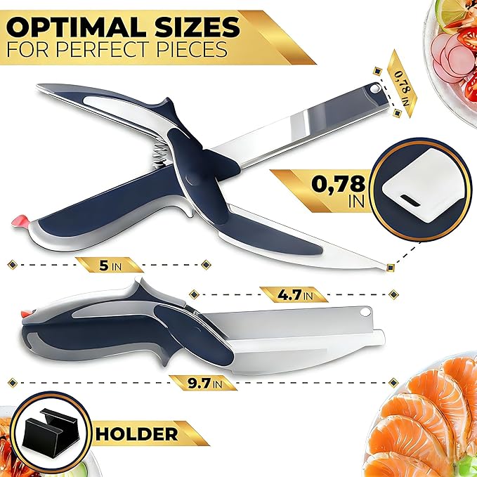 2 in 1 Kitchen Scissors for Food, Separable Stainless Steel Barbecue Steak - Image 4
