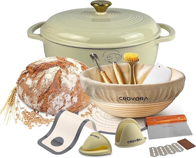 Crovora 6 QT Enameled Cast Iron Dutch Oven by Crovora