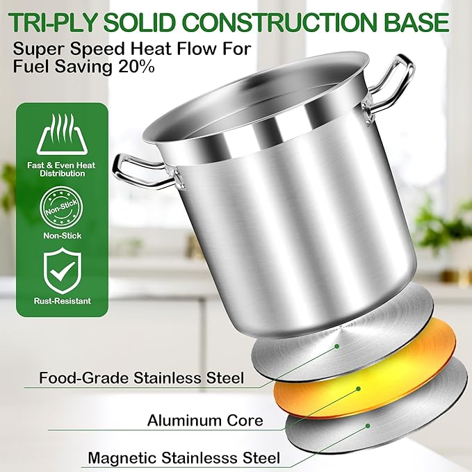 STOCKPOT Stainless Steel 20 Quart Stockpot - Image 3