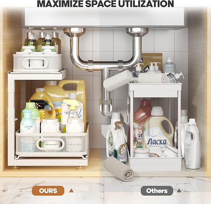 2-Pack Under Sink Storage Organizer - Image 4